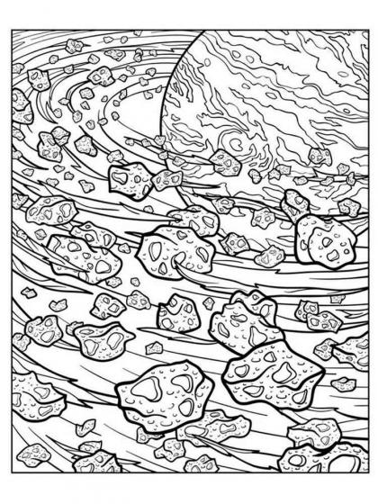 Planets coloring pages for Adults