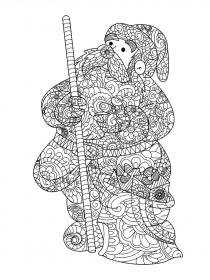 Santa Claus coloring pages for Adults - Free printable
