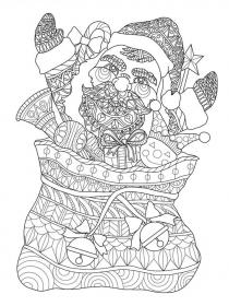 Santa Claus coloring pages for Adults - Free printable