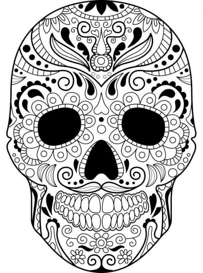 Skull coloring pages for Adults