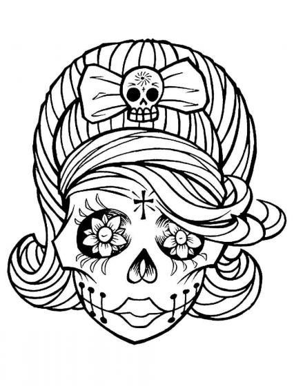 Skull coloring pages for Adults