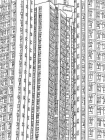 Skyscraper coloring pages for Adults - Free printable