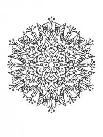 Snowflake coloring pages for Adults - Free printable