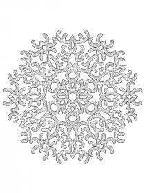 Snowflake coloring pages for Adults - Free printable