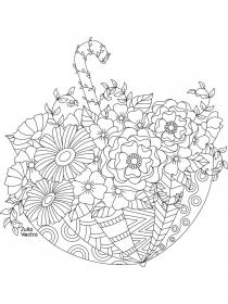Umbrella coloring pages for Adults - Free printable