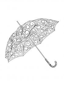 Umbrella coloring pages for Adults - Free printable
