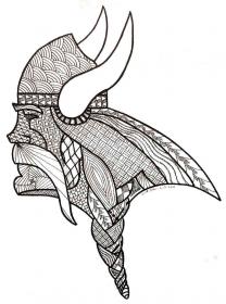 Viking coloring pages for Adults - Free printable