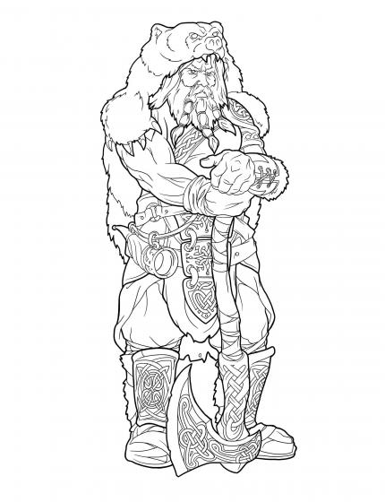 Viking coloring pages for Adults