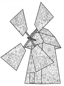Windmill coloring pages for Adults - Free printable
