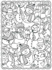 Winter coloring pages for Adults - Free printable