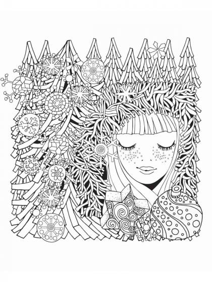 Winter Ausmalbilder für Erwachsene