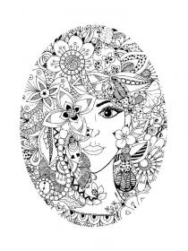 Woman coloring pages for Adults - Free printable