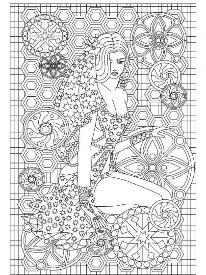 Woman coloring pages for Adults | Free Download and Print