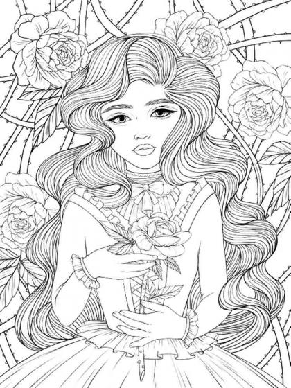 Woman coloring pages for Adults | Free Download and Print