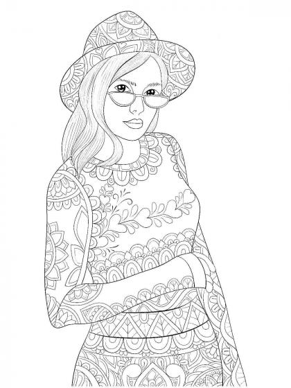 Woman coloring pages for Adults | Free Download and Print