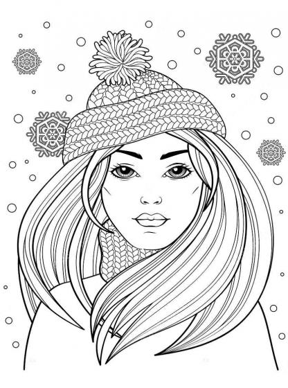Woman coloring pages for Adults | Free Download and Print
