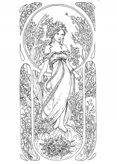 Woman coloring pages for Adults | Free Download and Print