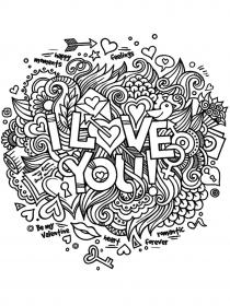 Words coloring pages for Adults - Free printable