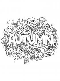 Words coloring pages for Adults - Free printable