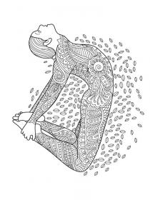 Yoga coloring pages for Adults - Free printable