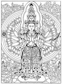 Buddha coloring pages for Adults - Free printable