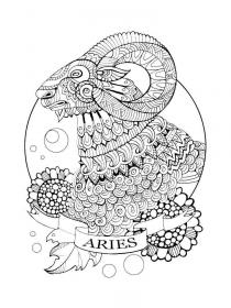 Zodiac coloring pages for Adults - Free printable