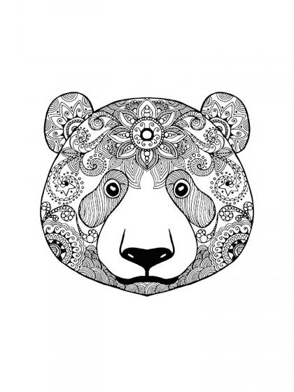 Bears coloring pages for Adults | Free Download and Print