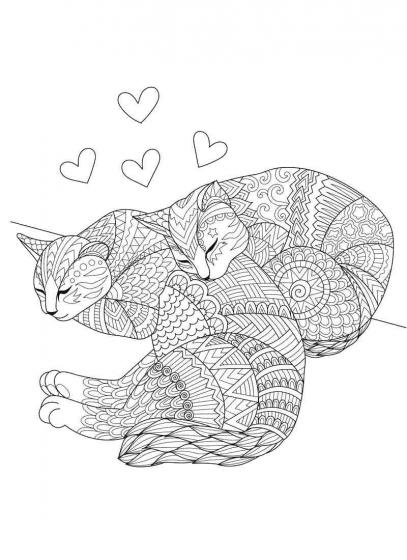 Cats coloring pages for Adults | Free Download and Print