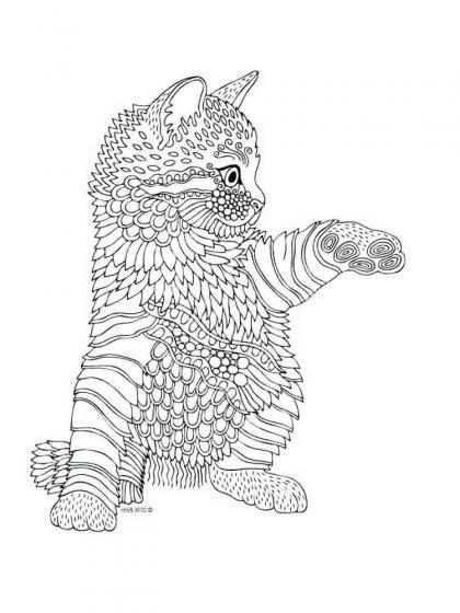 Cats coloring pages for Adults | Free Download and Print
