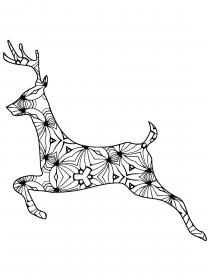 Deer coloring pages for Adults - Free printable