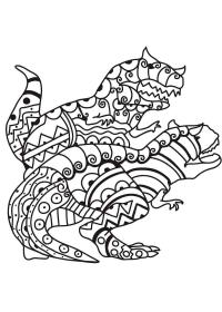 Dinosaur coloring pages for Adults - Free printable