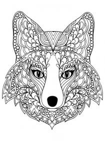 Fox coloring pages for Adults - Free printable