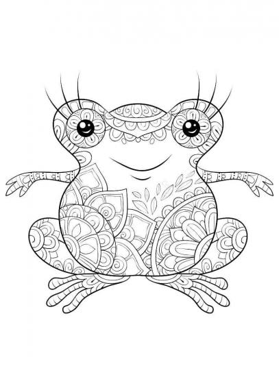 Frog coloring pages for Adults