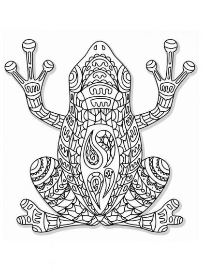 Frog coloring pages for Adults