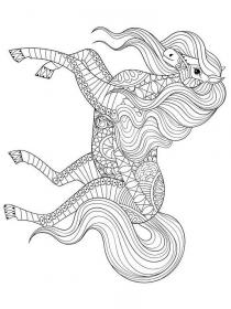 Horse coloring pages for Adults - Free printable