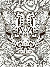 Leopard coloring pages for Adults - Free printable
