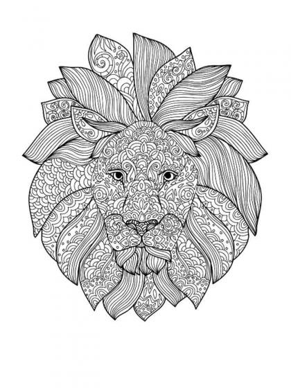 Lion coloring pages for Adults