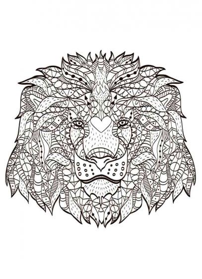 Lion coloring pages for Adults