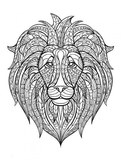 Lion coloring pages for Adults