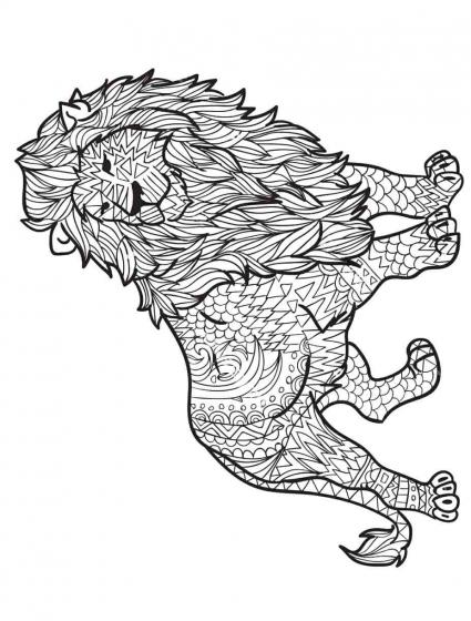 Lion coloring pages for Adults | Free Download and Print