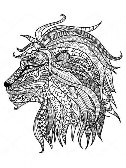 Lion coloring pages for Adults