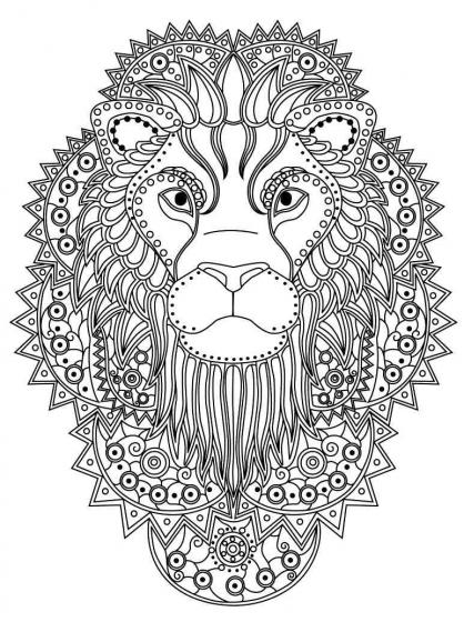 Lion coloring pages for Adults