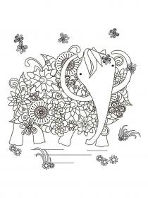 Mammoth coloring pages for Adults - Free printable