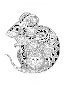 Mouse coloring pages for Adults - Free printable