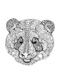 Panda coloring pages for Adults - Free printable