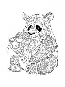 Panda coloring pages for Adults - Free printable