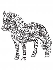 Pony coloring pages for Adults - Free printable