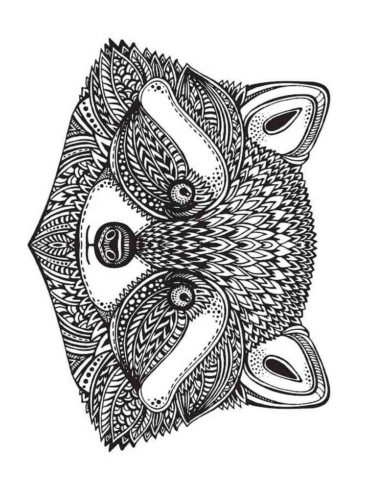 Raccoon Winter Coloring Page for Adults and Kids - Easy Peasy and Fun