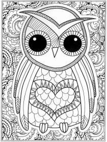 Owl coloring pages for Adults - Free printable