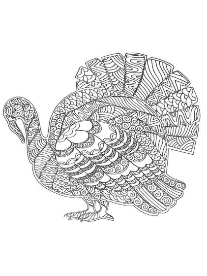 Turkey Coloring Pages For Adults